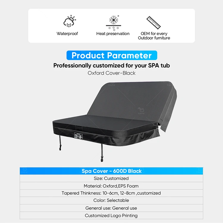 1011 Black Oxford SPA Cover best