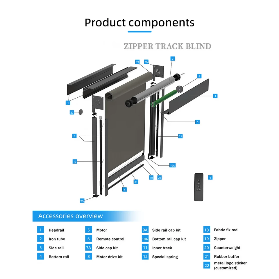 Zipper Track Blinds factory